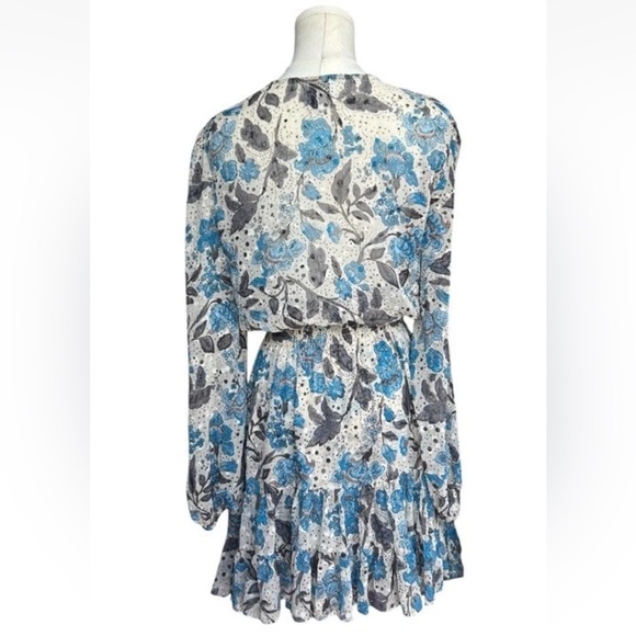 Misa Los Angeles Dress Small Floral Jaipur Smocked Boho Maximalist Ruffle - Picture 5 of 12